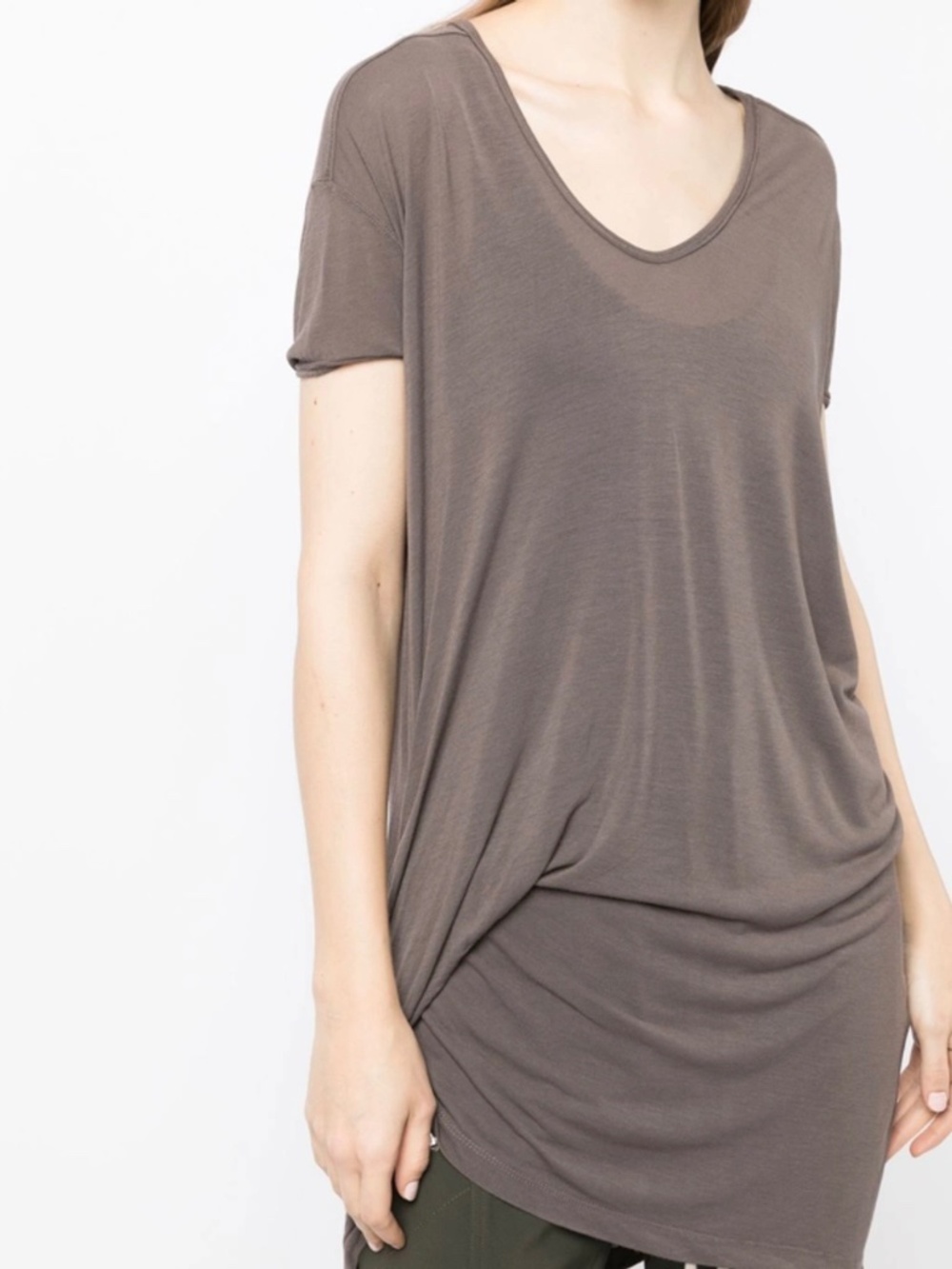 Rick Owens STROBE Asymmetrical Tee Shirt Dress Tunic F/W 22 Large